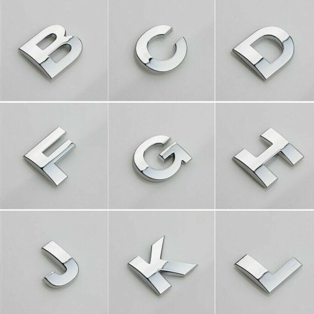 A-Z Alphabet Letters Car Sticker Self Adhesive Auto Badge Emblem 3D Chrome Good - Number 0