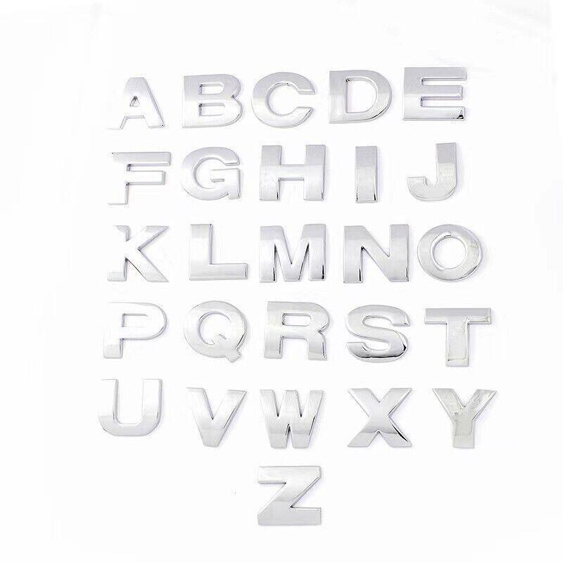 A-Z Alphabet Letters Car Sticker Self Adhesive Auto Badge Emblem 3D Chrome Good - Number 0
