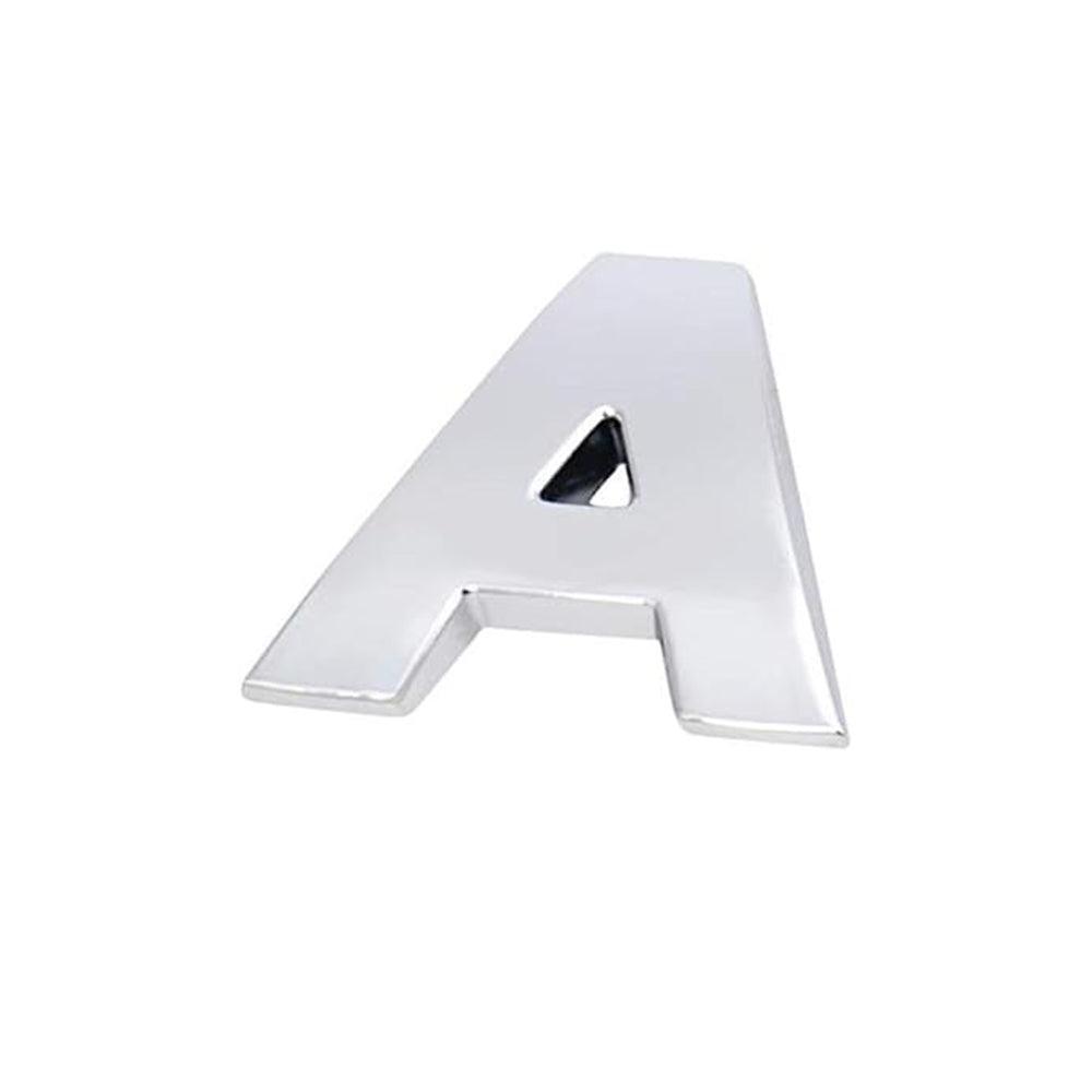 A-Z Alphabet Letters Car Sticker Self Adhesive Auto Badge Emblem 3D Chrome Good - Number 1
