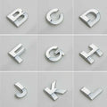 A-Z Alphabet Letters Car Sticker Self Adhesive Auto Badge Emblem 3D Chrome Good - Number 2