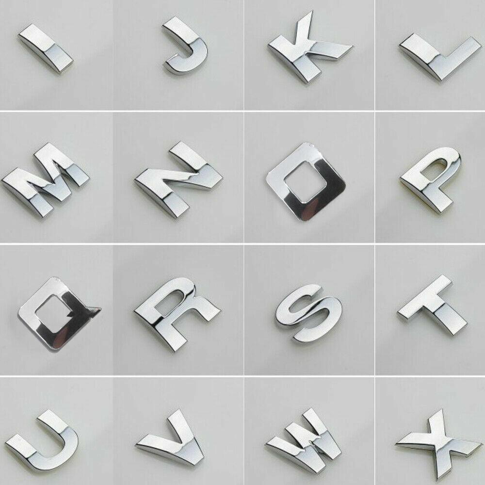 A-Z Alphabet Letters Car Sticker Self Adhesive Auto Badge Emblem 3D Chrome Good - Number 8