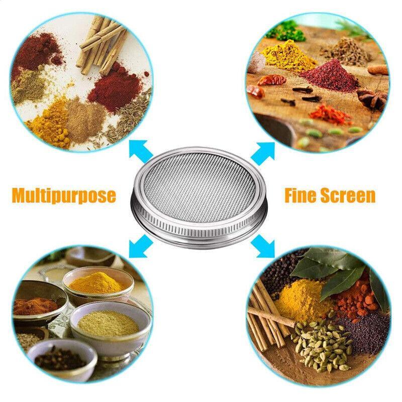 Seed Sprouting Lids Tools Strainer Screen Kits For Wide Mouth Mason Canning Jar - 1SET