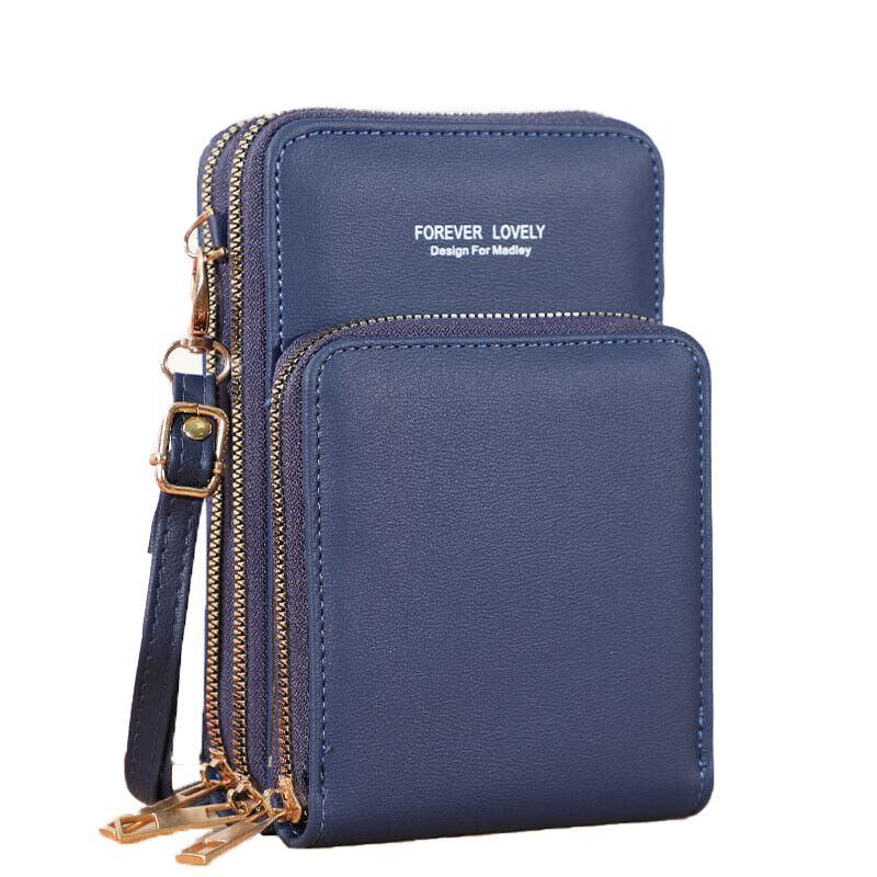 Women Crossbody Phone Purse Touch Screen Bag Rfid Blocking Wallet Shoulder Strap - Light Purple