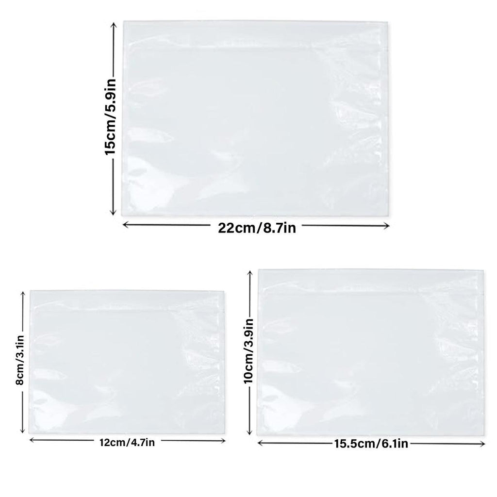 Plastic Bags 100PCS Transparent Zip Lock Clear Resealable Storage Packaging - 8x12cm