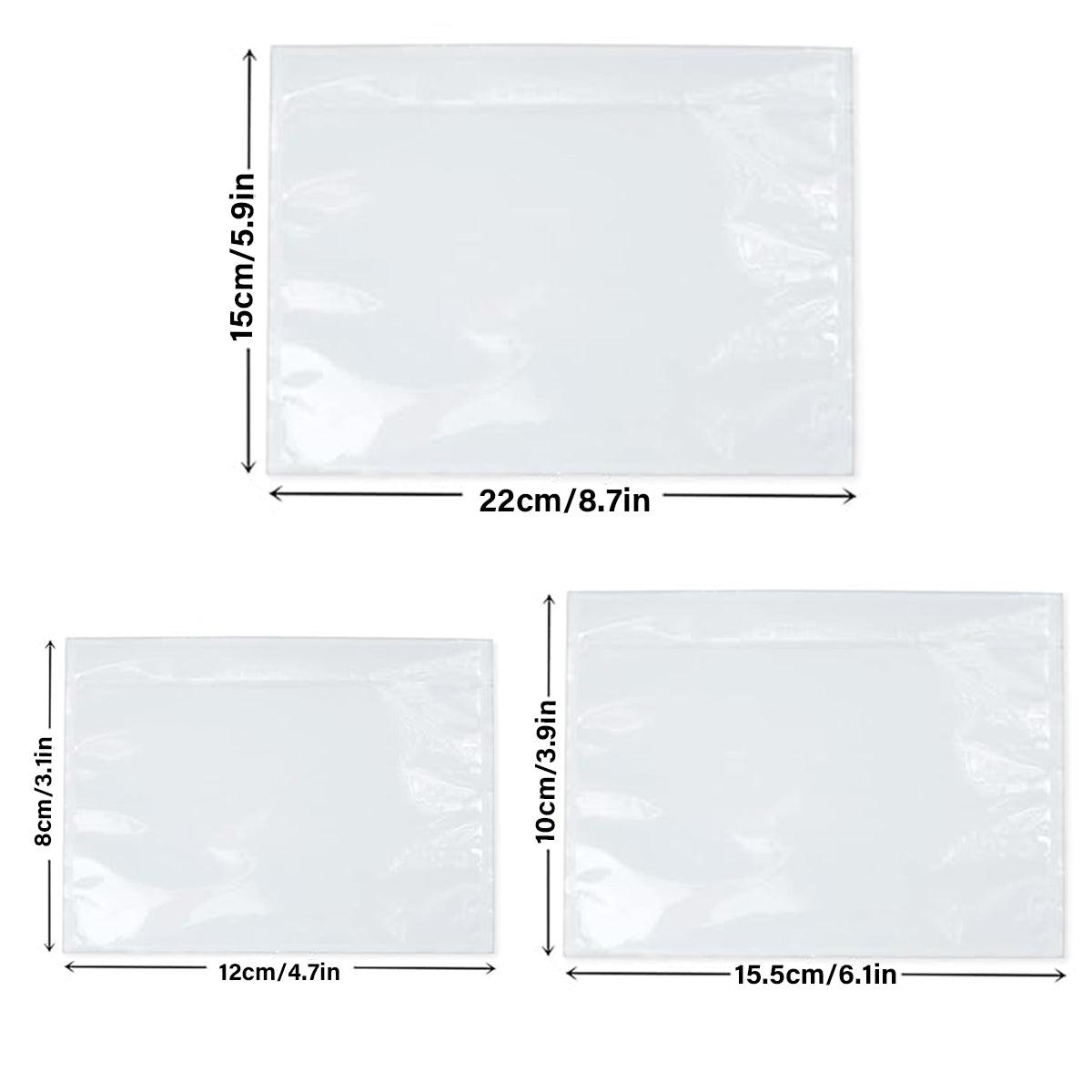 Plastic Bags 100PCS Transparent Zip Lock Clear Resealable Storage Packaging - 8x12cm