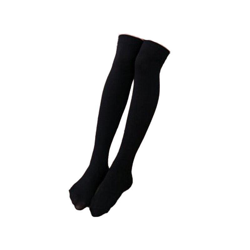 Womens Girls Long Socks Over Knee Thigh High Stockings Hosiery Tights Pantyhose - Pink