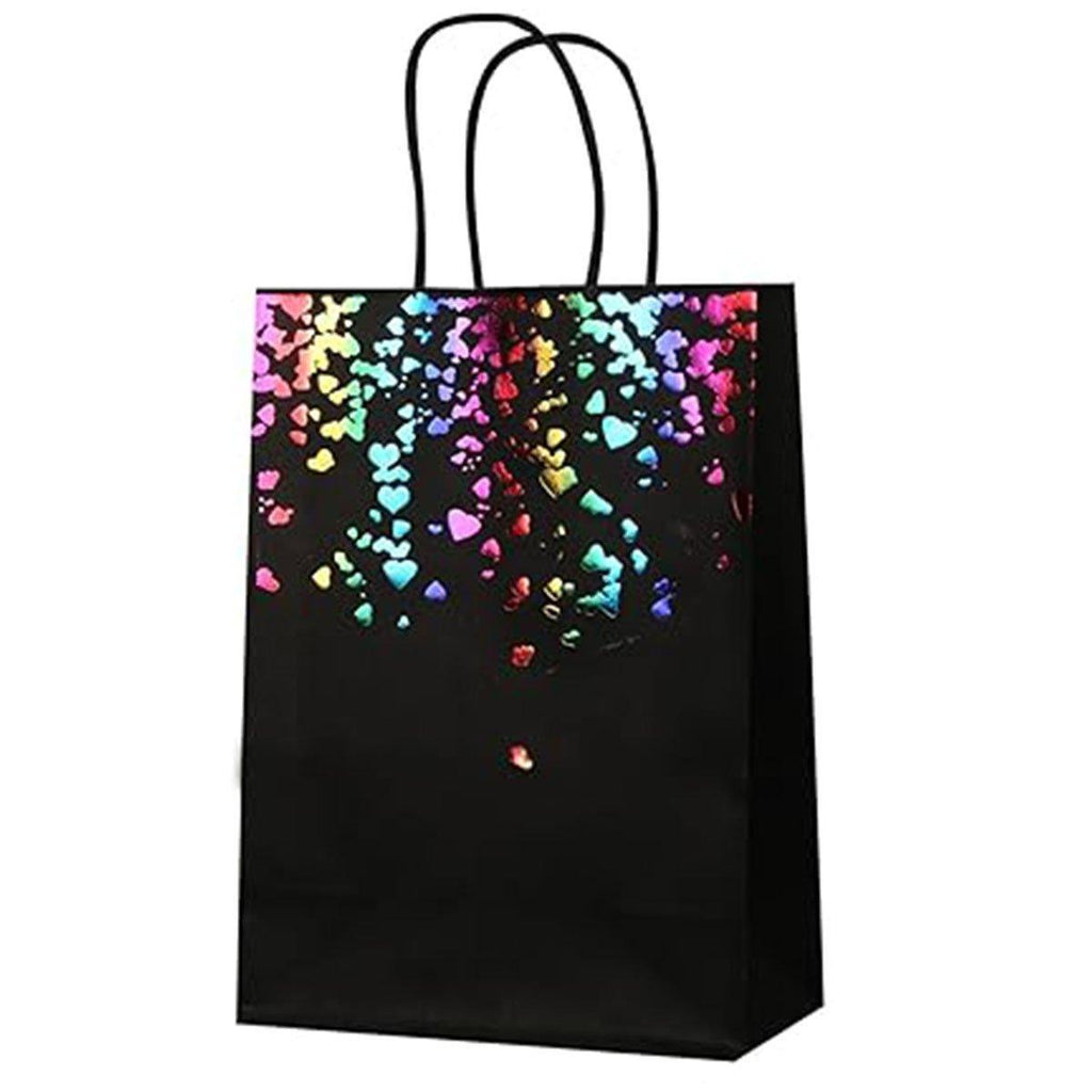 30PCS Kraft Paper Gift Bags Small Love Candy Bags Gold Foil Wedding Party Favors - Black-Gold Foil