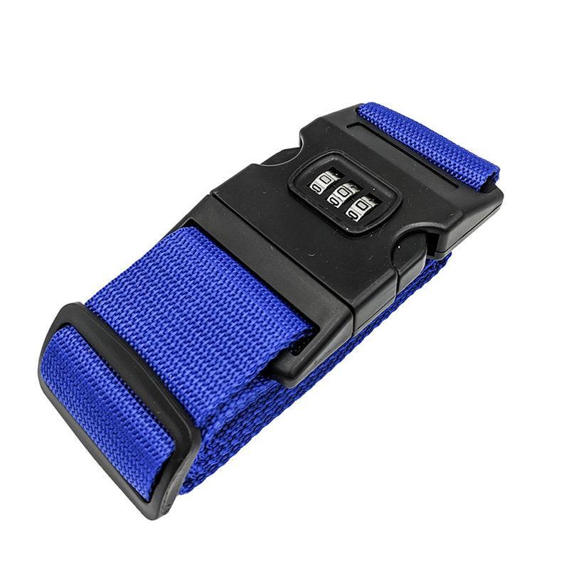 Luggage Strap Code Password Travel Suitcase Secure Lock Safe Nylon Packing Belt - Black