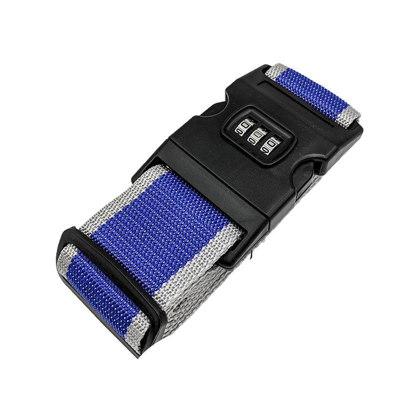 Luggage Strap Code Password Travel Suitcase Secure Lock Safe Nylon Packing Belt - Black