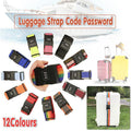 Luggage Strap Code Password Travel Suitcase Secure Lock Safe Nylon Packing Belt - Blue