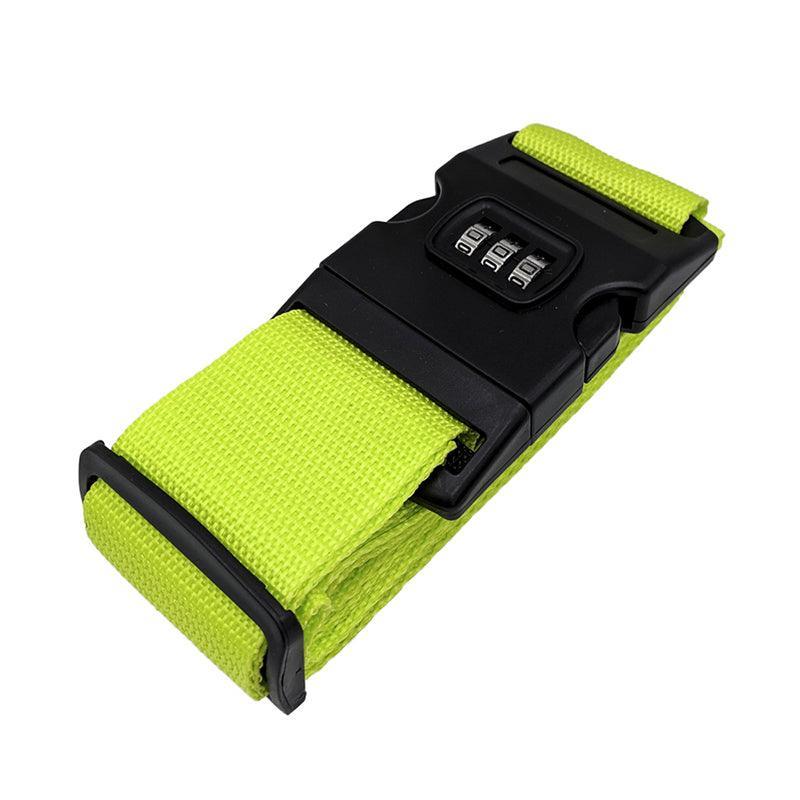 Luggage Strap Code Password Travel Suitcase Secure Lock Safe Nylon Packing Belt - Green+Pink+Red+Black