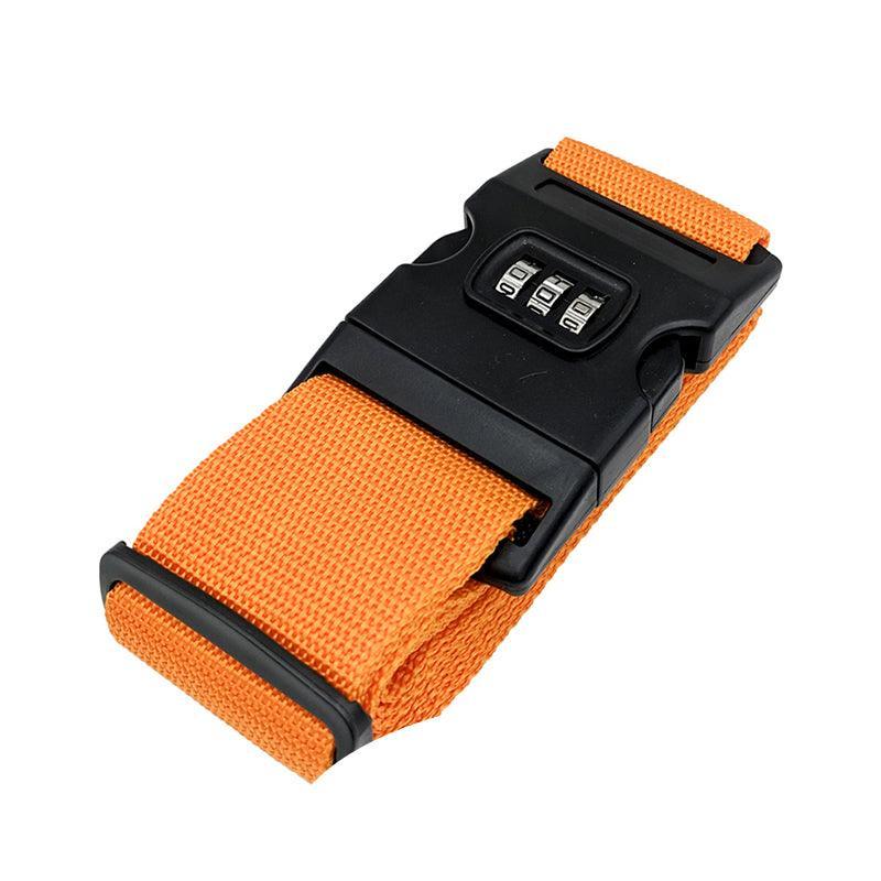Luggage Strap Code Password Travel Suitcase Secure Lock Safe Nylon Packing Belt - Red+Grey