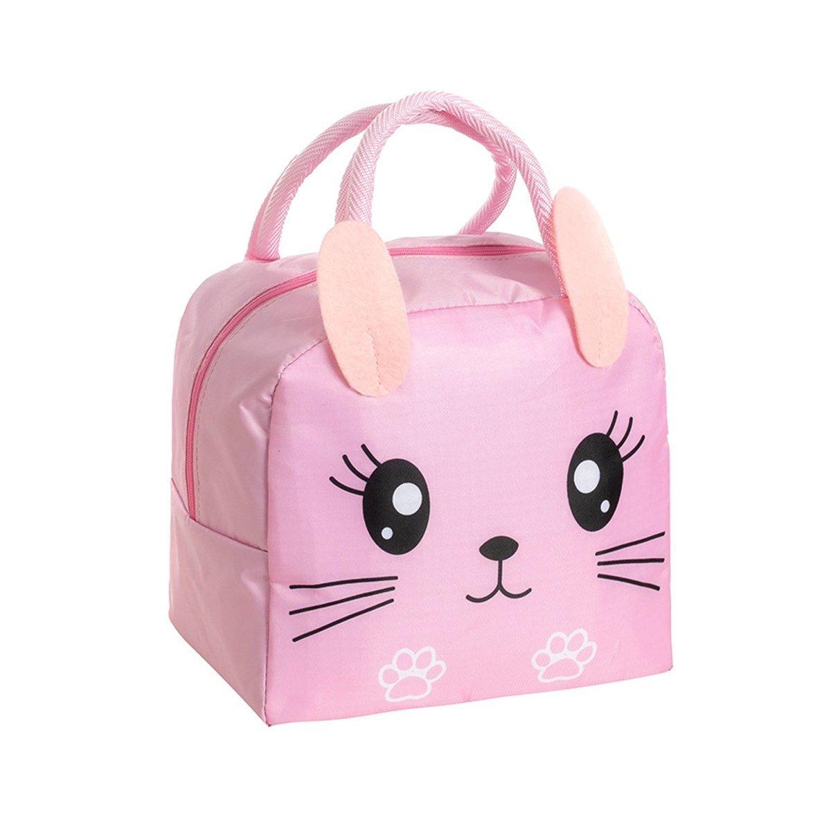 3D Bento Lunch Bag Cartoon Handbag Insulated Food Box Bag for Students LunchTote - Yellow Duck