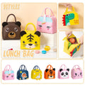 3D Bento Lunch Bag Cartoon Handbag Insulated Food Box Bag for Students LunchTote - Orange Tiger