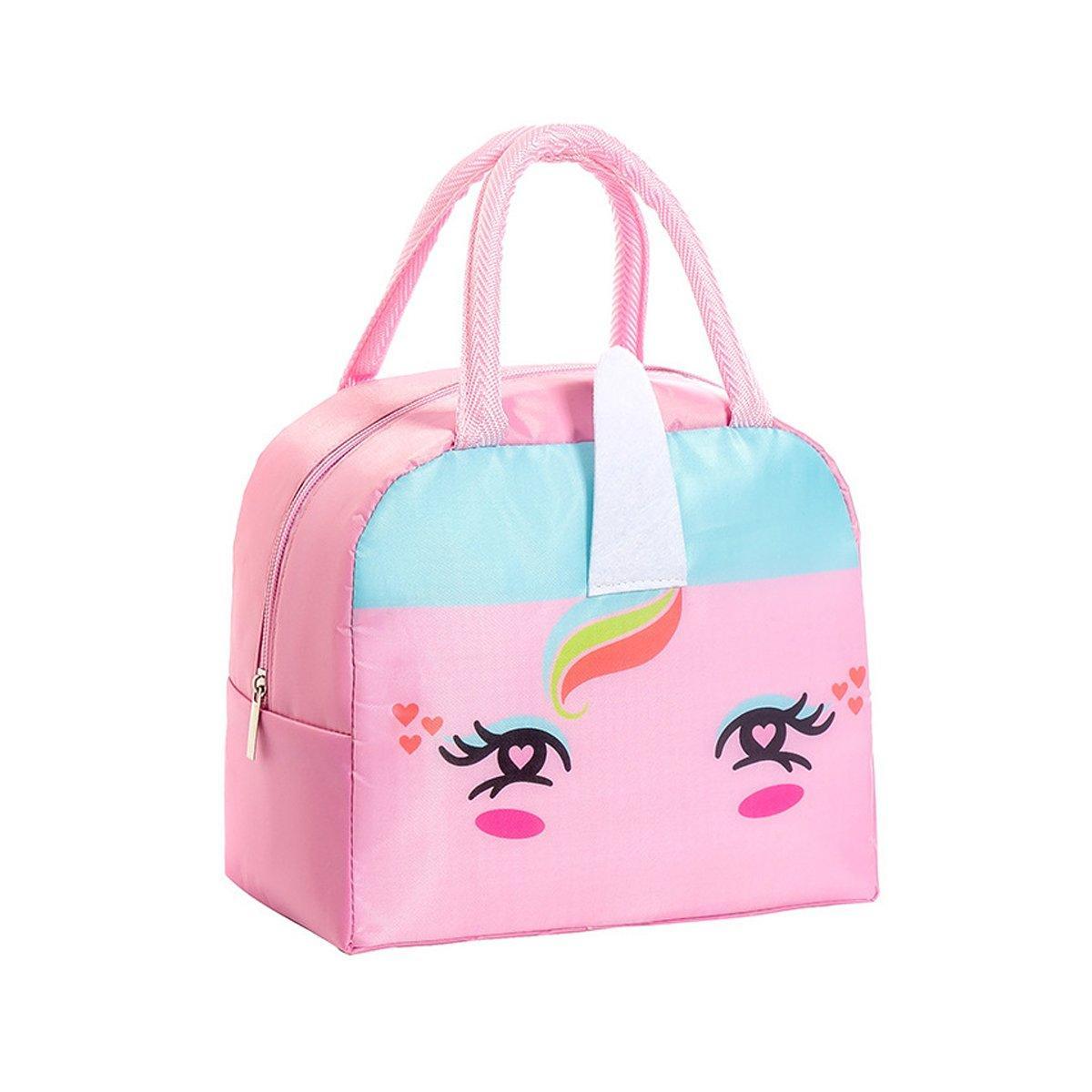 3D Bento Lunch Bag Cartoon Handbag Insulated Food Box Bag for Students LunchTote - Navy Blue Space Bear