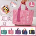 Large Capacity Lunch Bag Outdoor Picnic Aluminum Foil Portable Thermal Bag - Navy
