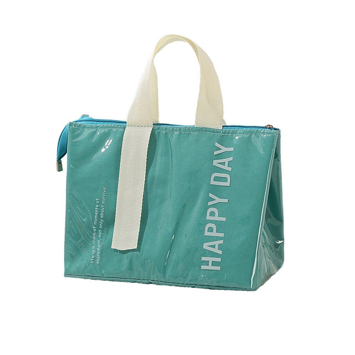 Large Capacity Lunch Bag Outdoor Picnic Aluminum Foil Portable Thermal Bag - Pink