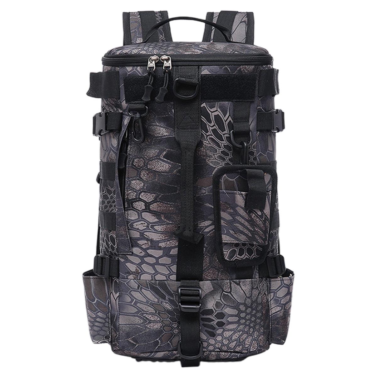 Waterproof Fishing Tackle Bag Large Capacity Multi Functional Shoulder Storage - Khaki Camouflage