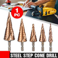 Hss M35 Cobalt Steel Step Cone Drill Bit Hole Saw Cutter 4-12/20/32Mm 5-21/27Mm - M35 Co 4-32mm