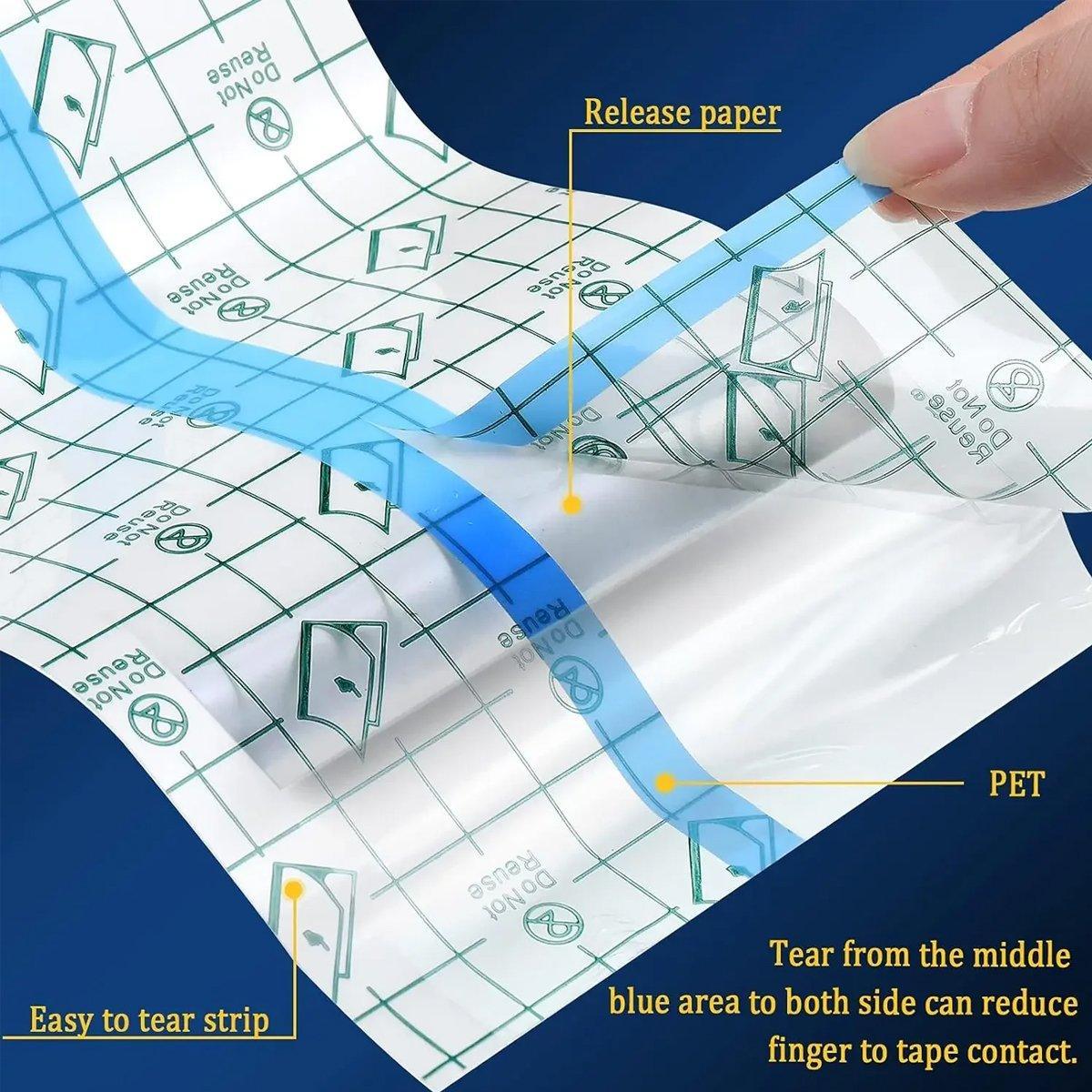 Waterproof PU Film Adhesive Tape Transparent High Stickiness Cuttable Bandage - 15cm x 10m