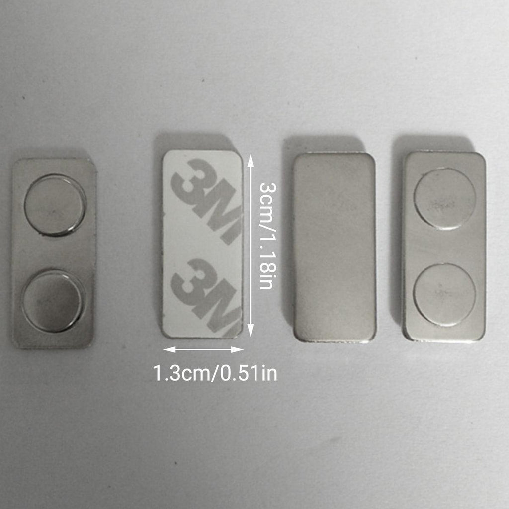 10x Magnetic Name Badge Tag Fastener Attachment Self Adhesive Strong Magnet NEW