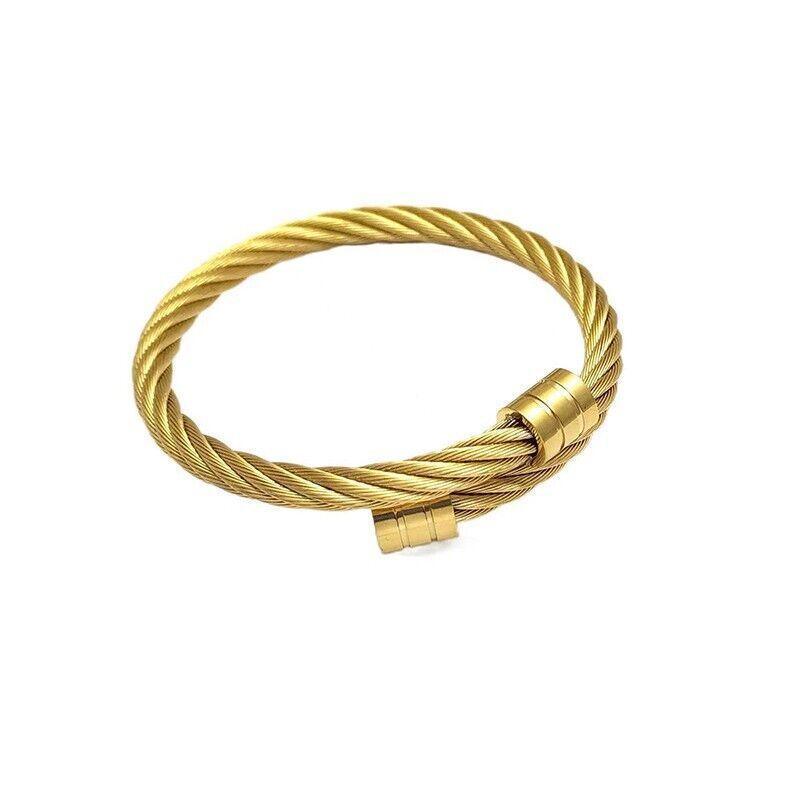Lymph Drainage Magnetic Bracelets  Crainoc Titaniumion Osimium Bangle NEW - Silver