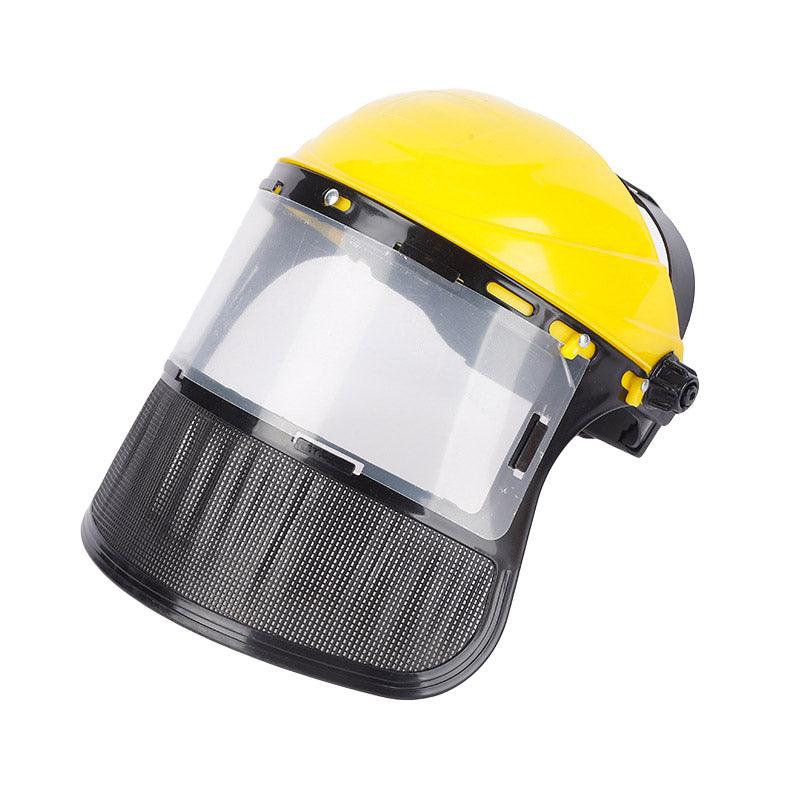 Garden Face Shield Headgear for Mowing and Outdoor Protective Use - Orange