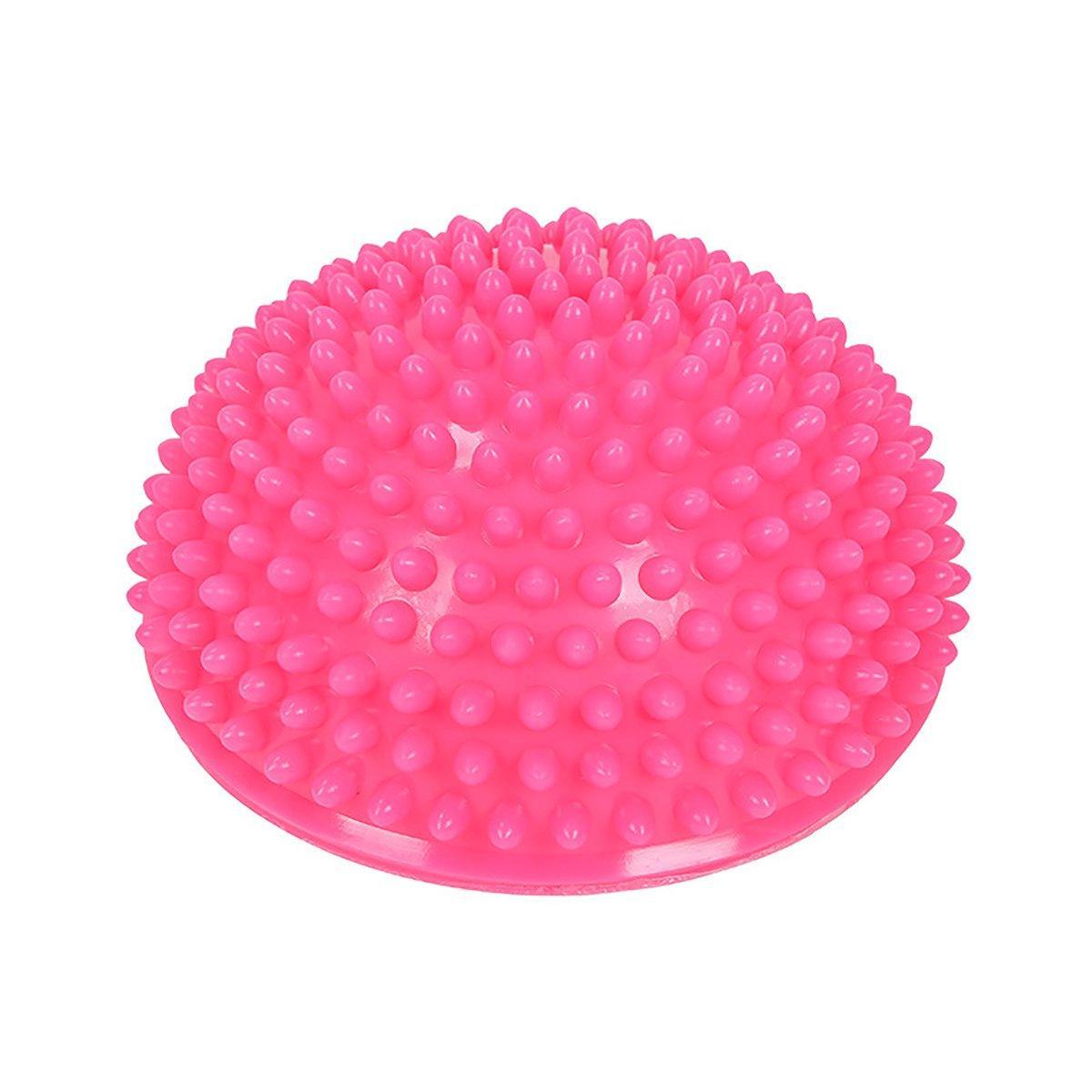 Spiky Massage Ball PVC Half Round Yoga Exercise Foot Hand Cushion - Red