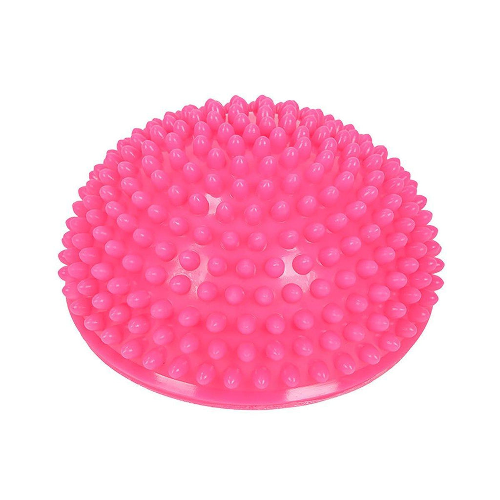 Spiky Massage Ball PVC Half Round Yoga Exercise Foot Hand Cushion - Grey