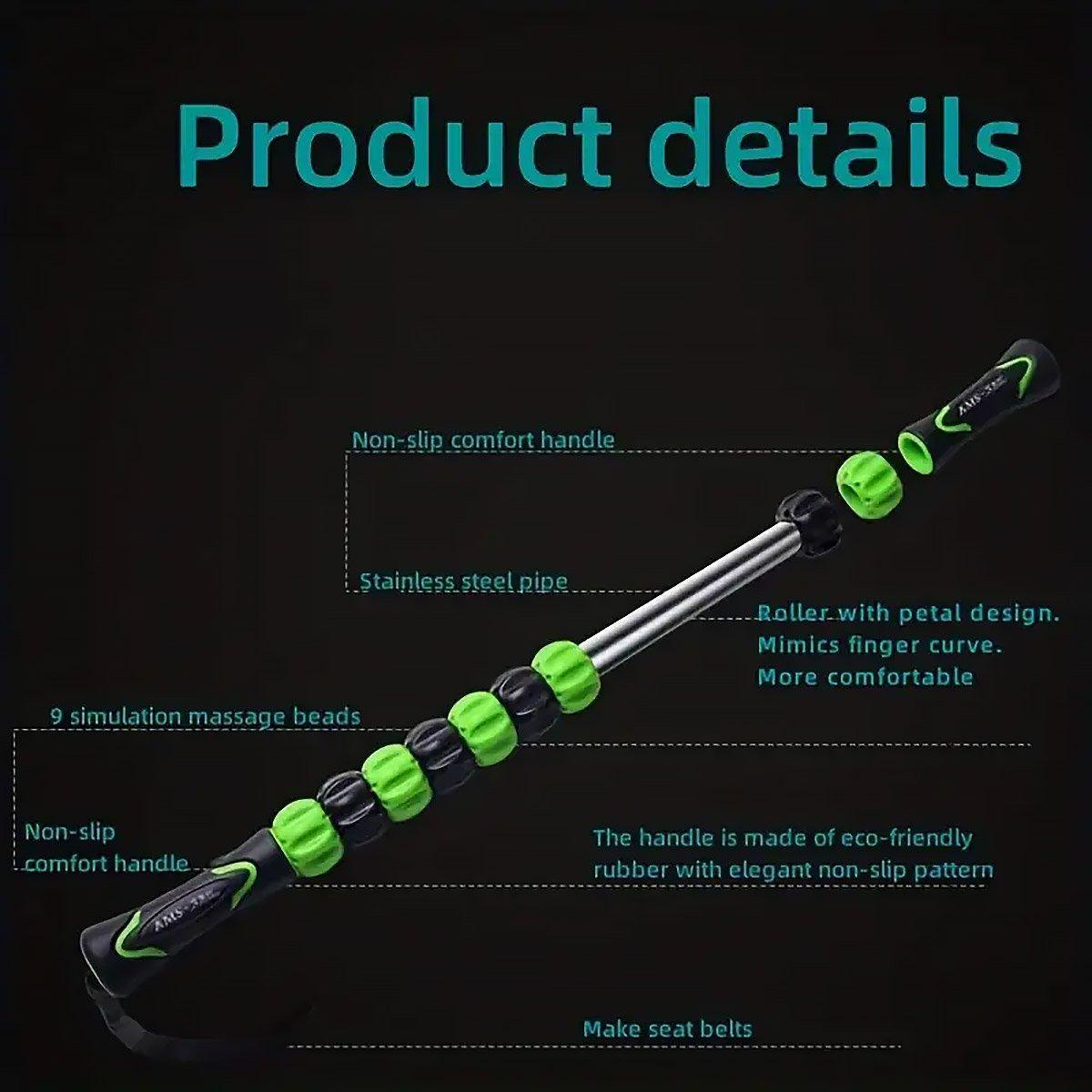 Muscle Massage Sticks Fitness Sport Fascia Rods High Strength Relaxation Roller - Blue