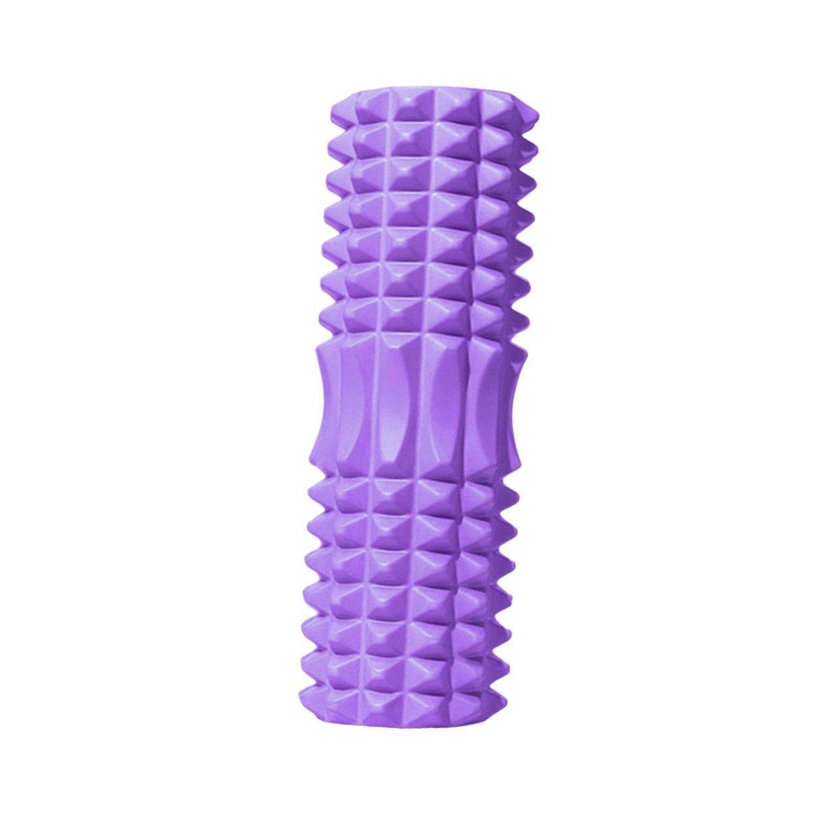 High Density EVA Foam Roller Yoga Massage Stick for Fitness - Wolf Tooth Style Blue-45cm