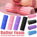 High Density EVA Foam Roller Yoga Massage Stick for Fitness - Crescent Style Pink-45cm