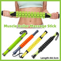 Muscle Roller Stick Full Body Fitness Massage Tool for Home and Gym Use - Yellow