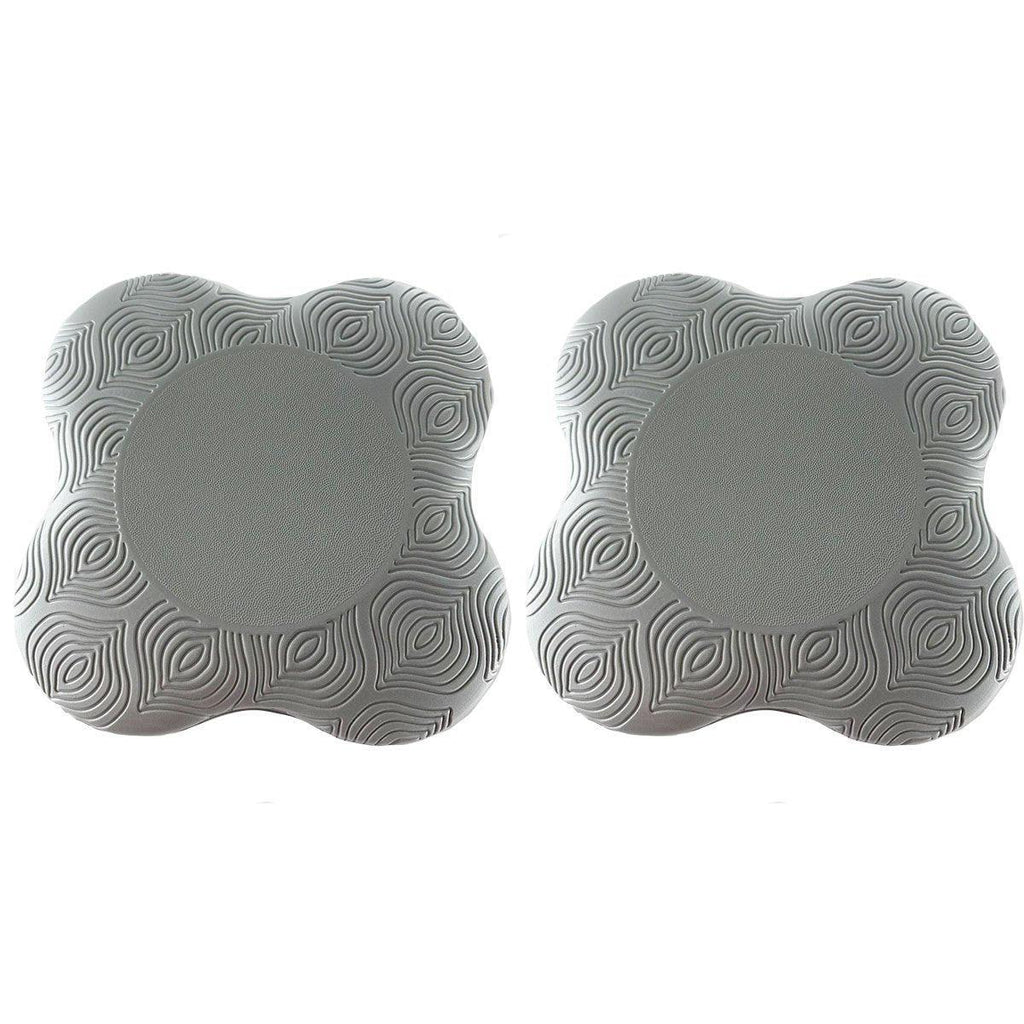 2pcs Thick Yoga Kneeling Mat Knee Cushion for Elbow Support Gym Workout Pad - Grey