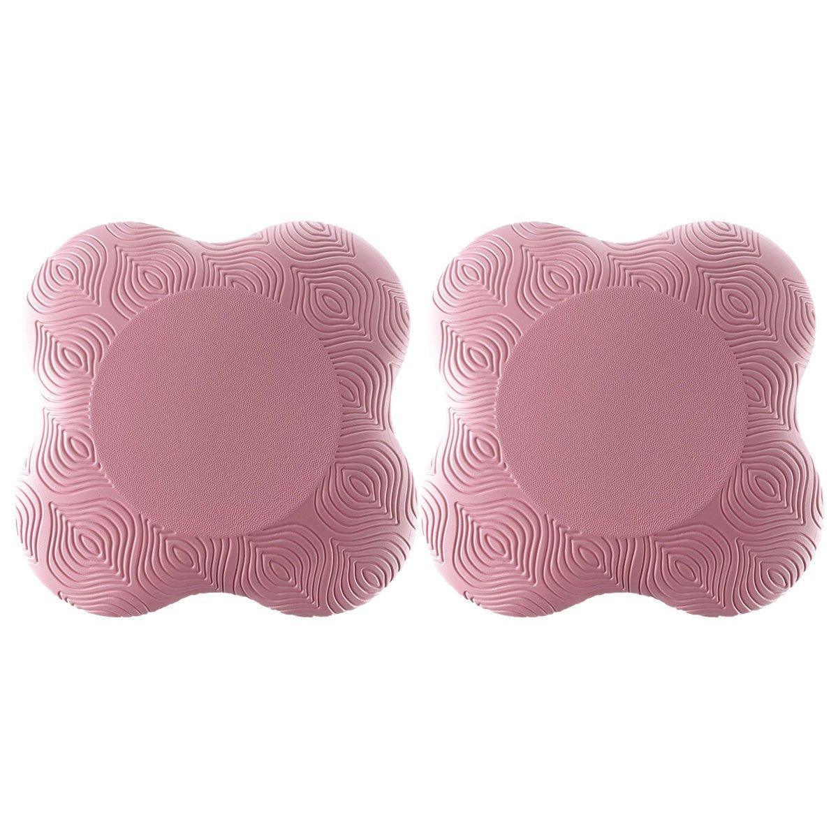 2pcs Thick Yoga Kneeling Mat Knee Cushion for Elbow Support Gym Workout Pad - Pink