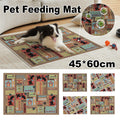 Waterproof Pet Floor Mat Carpet For Dog Cage Feeding Area Anti Slip Washable - Cat-White