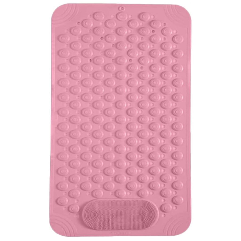Non Slip Floor Pad Bathroom Tub Mat Bath Shower Mat with Round Massage Point - Pink