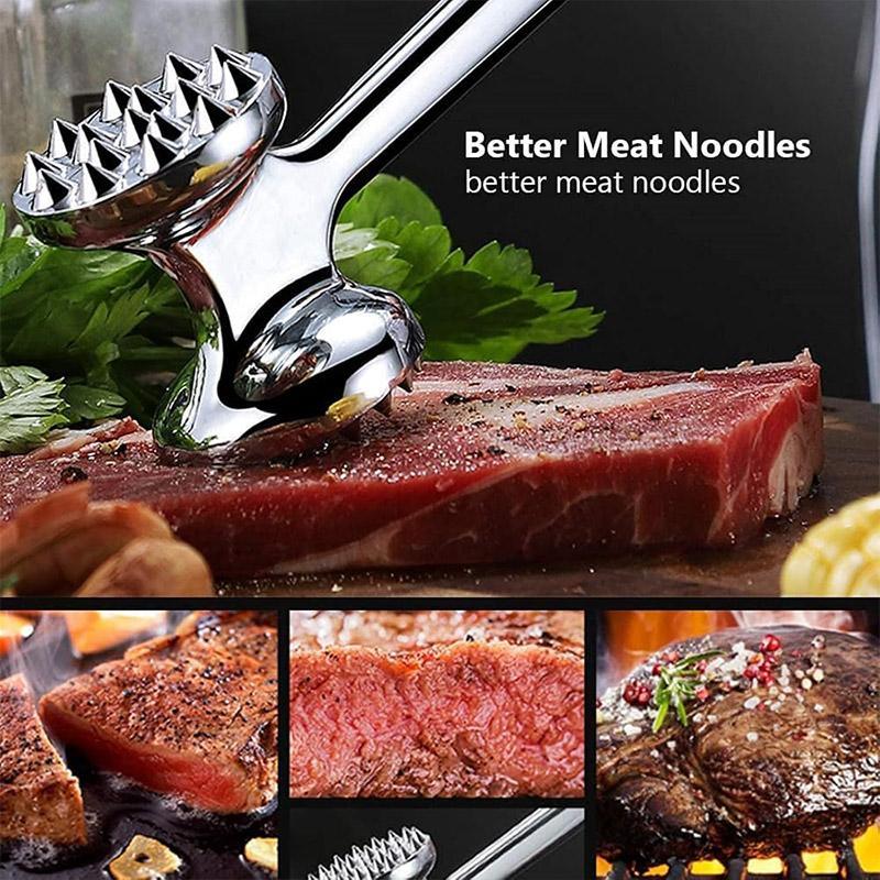 Meat Hammer Kitchen Tenderizing Beating Tool Double Sided Loose Meat Hammer