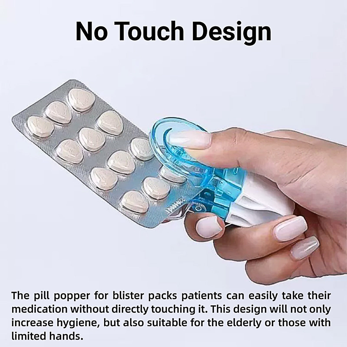 2 Pieces Pill Remover Tool for Blister Pack Tablet Opener Portable Extractor Aid