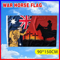 Lest We Forget Flag  Australian War Horse Flag ANZAC Day Remembrance Flag