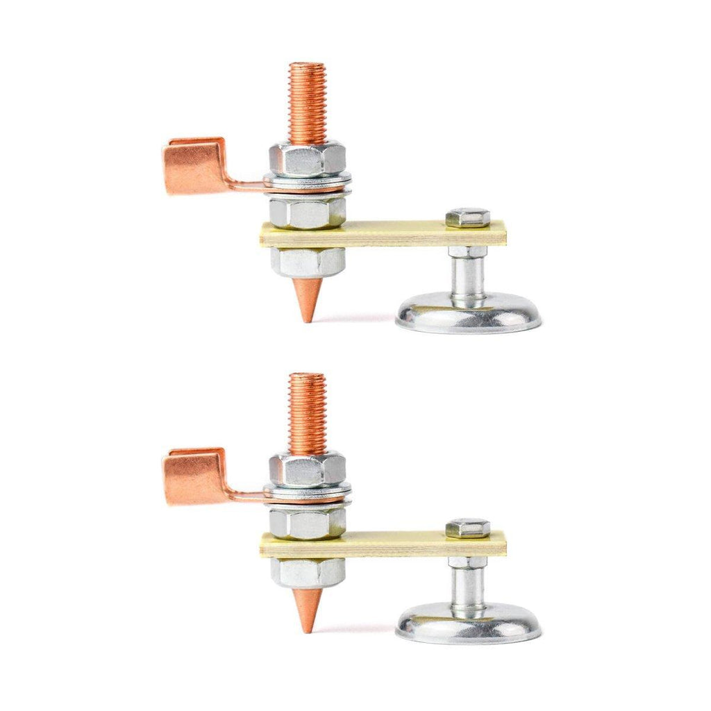 2pcs Magnetic Welding Ground Clamps Heavy Duty Metal Holder Magnet Support Tool - Double