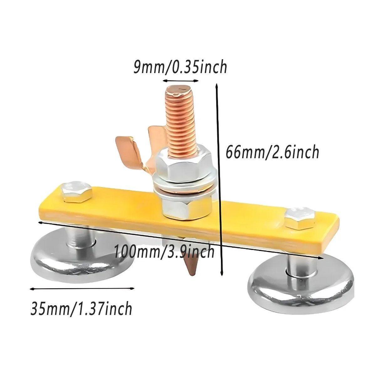 2pcs Magnetic Welding Ground Clamps Heavy Duty Metal Holder Magnet Support Tool - Single