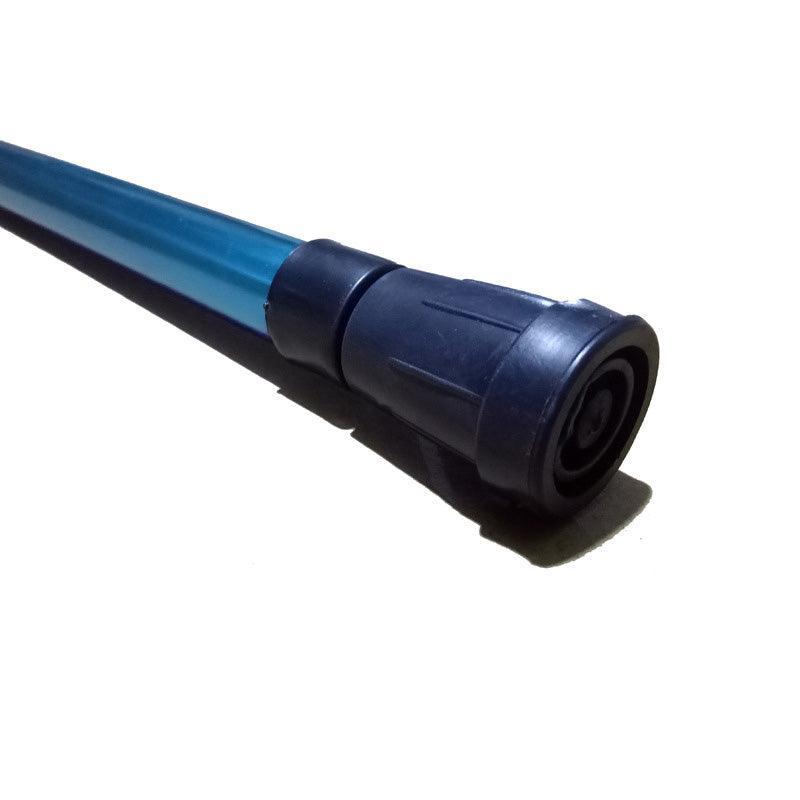Metal Walking Stick Travel Retractable Cane Pole Compact Adjustable Lightweight - Black