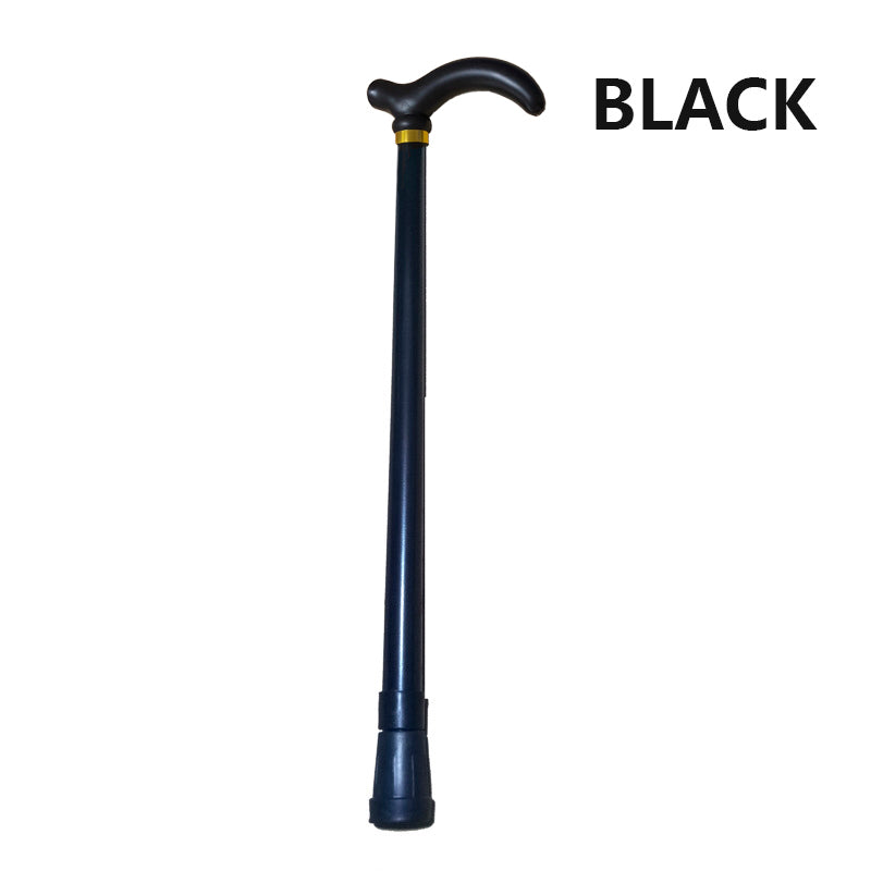 Metal Walking Stick Travel Retractable Cane Pole Compact Adjustable Lightweight - Brown