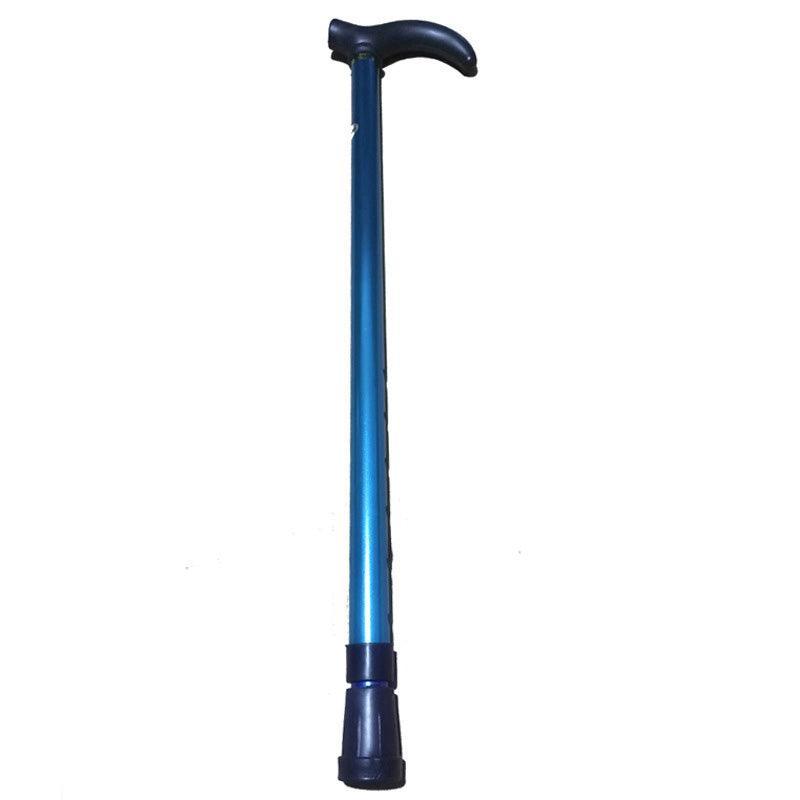 Metal Walking Stick Travel Retractable Cane Pole Compact Adjustable Lightweight - Brown