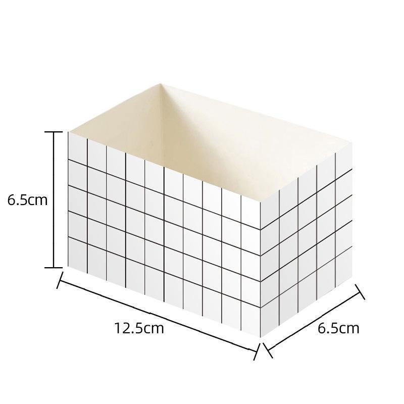 250PCS Sandwich Packaging Box Breakfast Hamburger Wrapping Box L Size - Black&White
