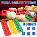 30cm Feeder Storage Trough Quail Drinker Plastic Wild Stable Chick Birds Pigeons - Yellow
