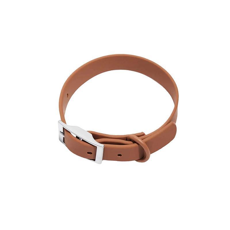 PVC Dog Collar Working Dog Kennels Waterproof Soft Adjustable for Pets M Size - Red