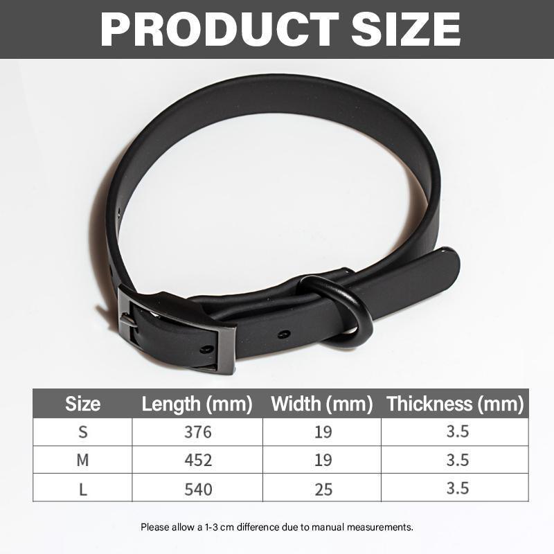 PVC Dog Collar Working Dog Kennels Waterproof Soft Adjustable for Pets M Size - Apricot