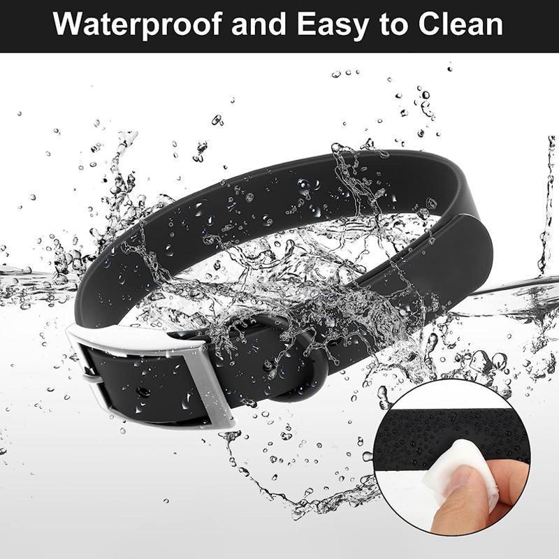 PVC Dog Collar Working Dog Kennels Waterproof Soft Adjustable for Pets L Size - Apricot